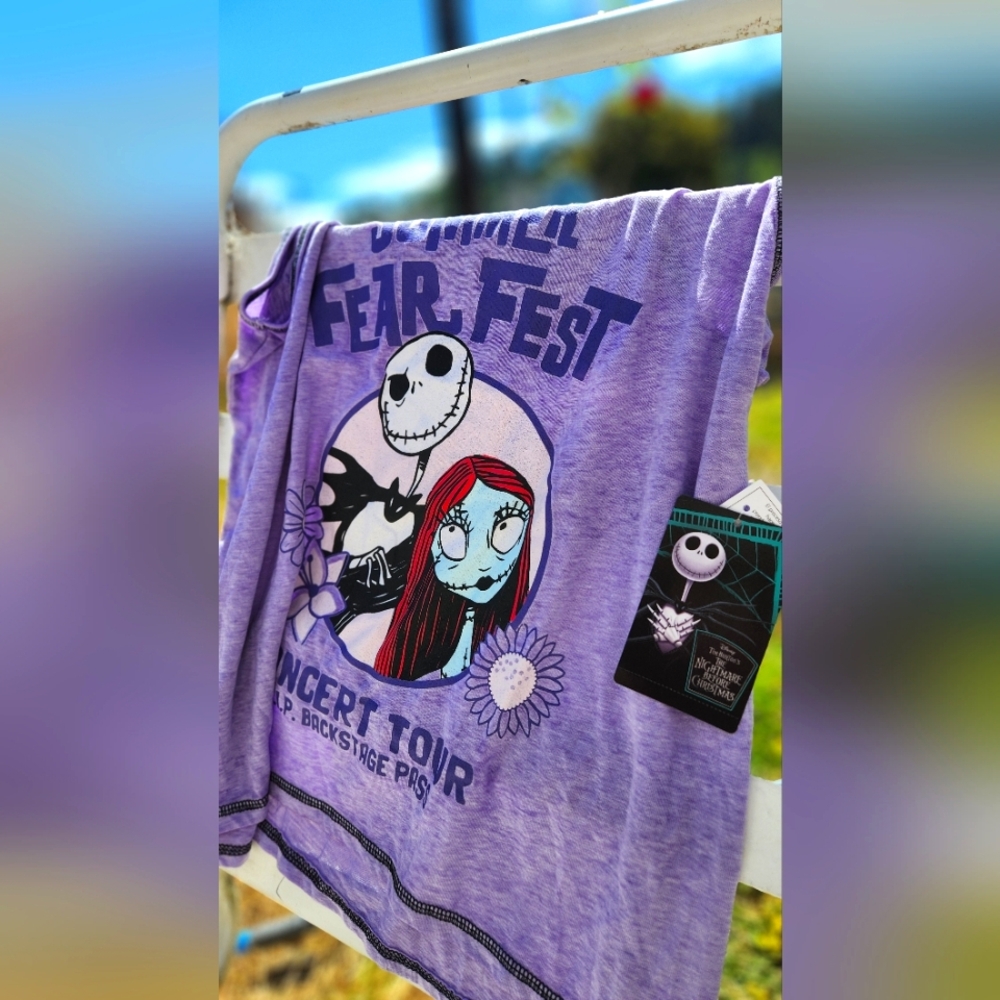 Disney Purple Nightmare Before Christmas Tank Top Pjs